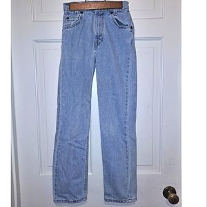 Levi's 505 classic fit slim denim kids size 12 light blue jeans